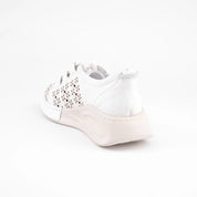 MrCalvano Santa Cruz White Leather Women's Shoes