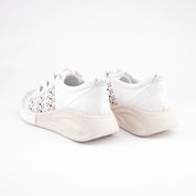 MrCalvano Santa Cruz White Leather Women's Shoes