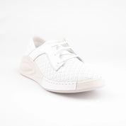 MrCalvano Santa Monica White Leather Women's Sneakers