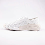 MrCalvano Santa Monica White Leather Women's Sneakers