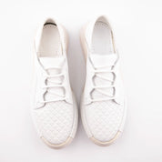 MrCalvano Santa Monica White Leather Women's Sneakers
