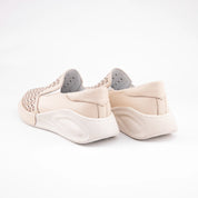 MrCalvano Solana Beach Tan Perforated Leather Slip-On for Women