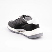MrCalvano Venice Beach Black Leather Casual Women's Shoes