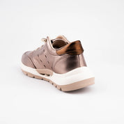 MrCalvano Venice Beach Bronze Leather Women's Sneakers