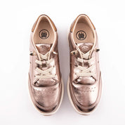 MrCalvano Venice Beach Bronze Leather Women's Sneakers