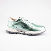 MrCalvano Venice Beach Ice Green Leather Women's Sneakers
