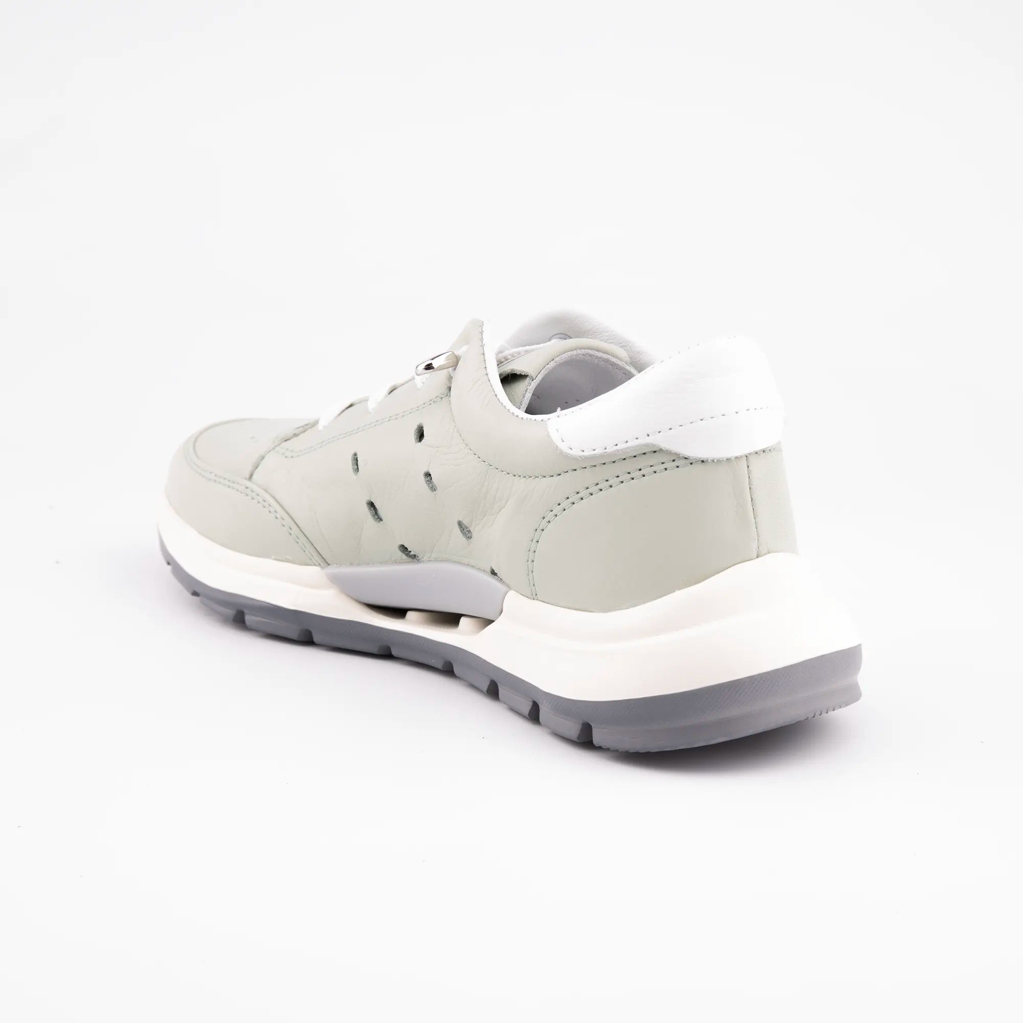 MrCalvano Venice Beach Mint Leather Women Casual Shoes