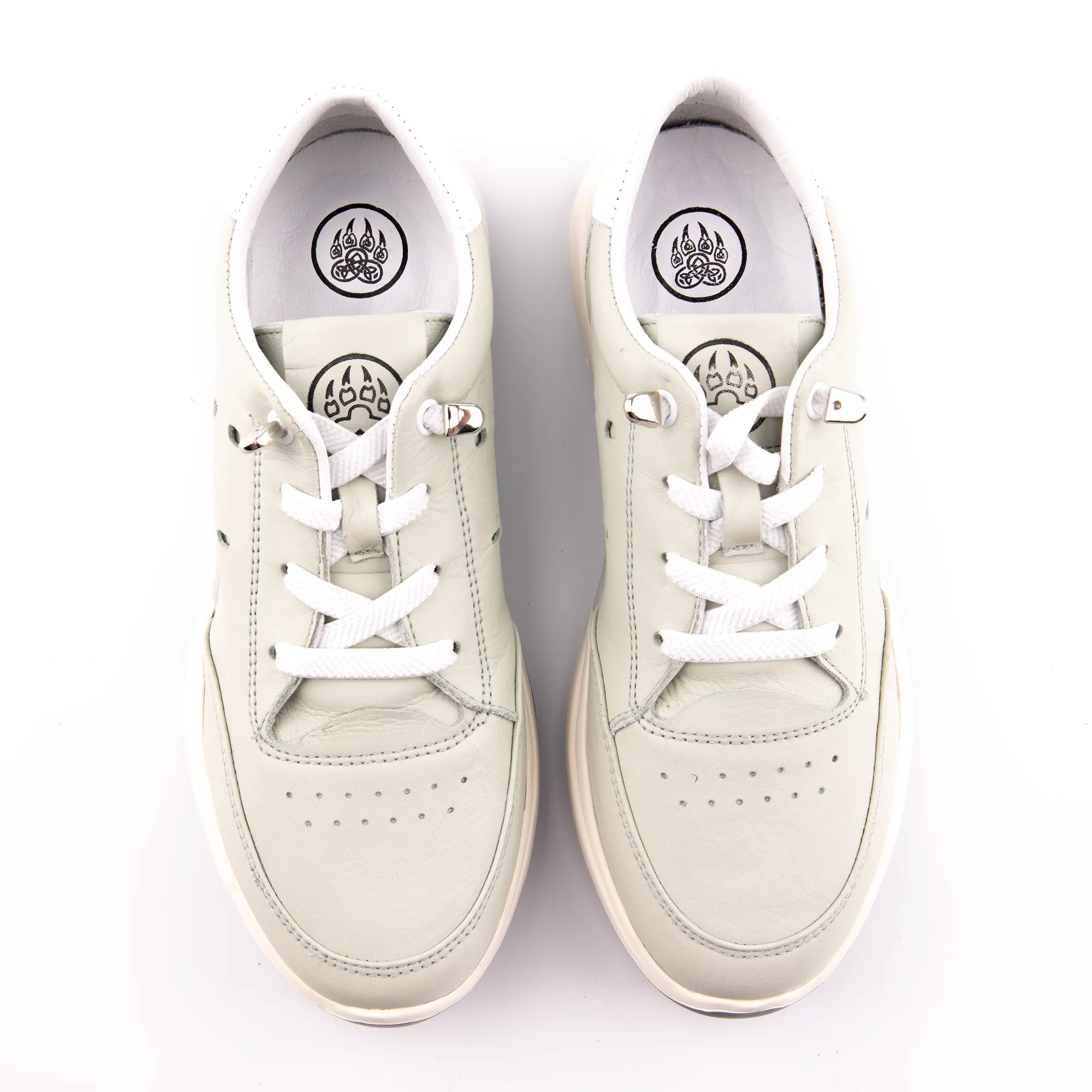 MrCalvano Venice Beach Mint Leather Women Casual Shoes