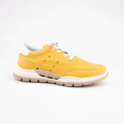 MrCalvano Venice Beach Mustard Leather Women's Sneakers