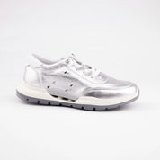 MrCalvano Venice Beach Silver Leather Women's Sneakers