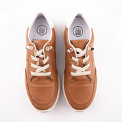 MrCalvano Venice Beach Tobacco Leather Women's Sneakers