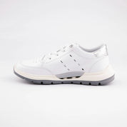 MrCalvano Venice Beach White Leather Women Sneakers