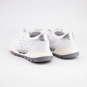 MrCalvano Venice Beach White Leather Women Sneakers